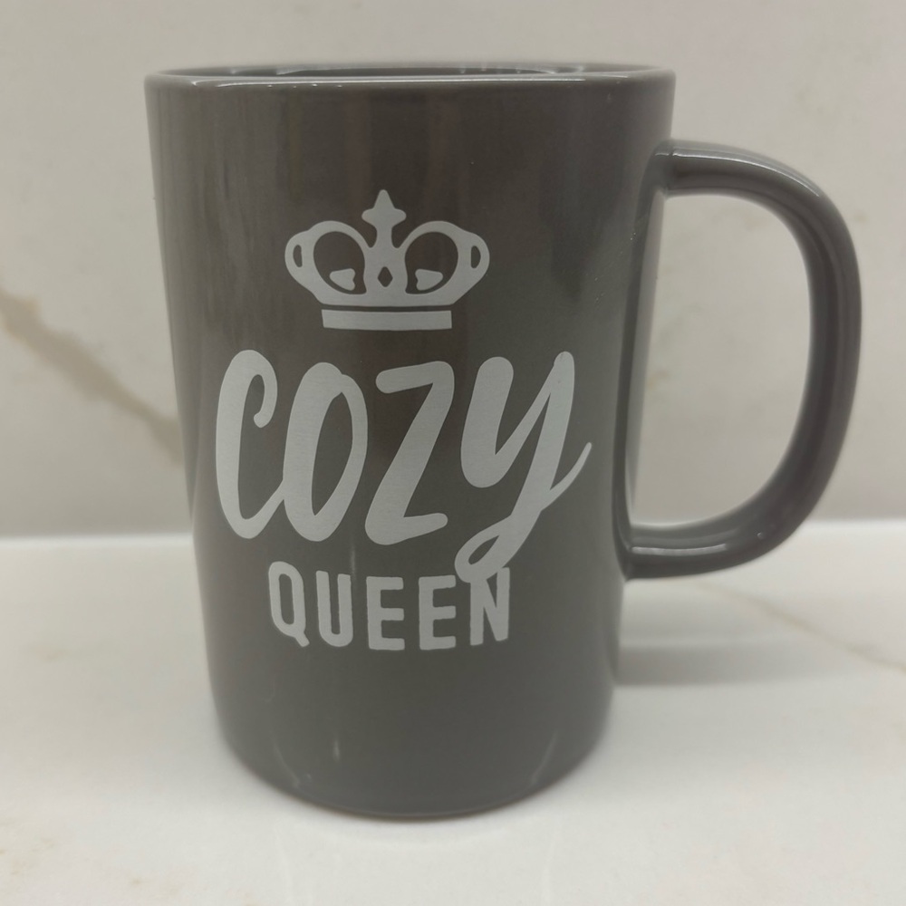 14oz Porcelain Cozy Queen Mug Gray - Threshold for Target Winter Warm
